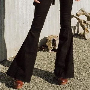 Three Bird Nest Black Janis Bell Bottom Jeans